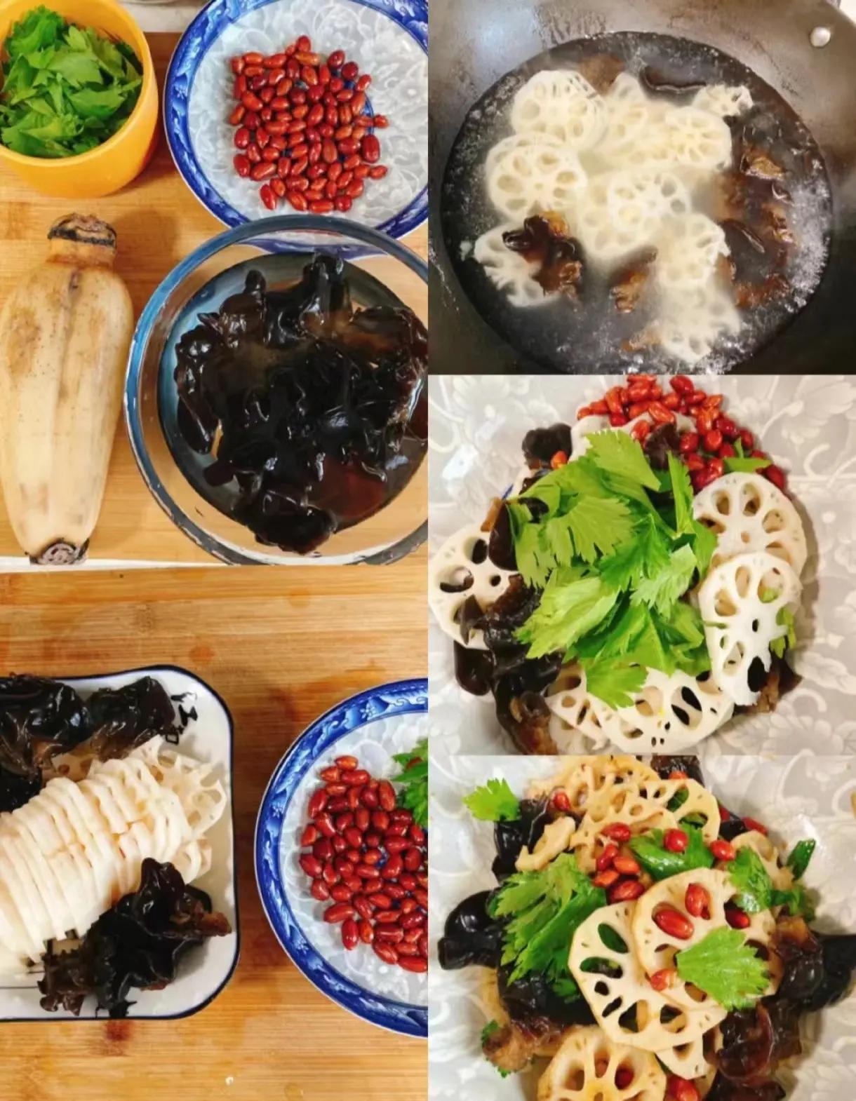 木耳藕芹菜拌凉菜(木耳藕芹菜拌凉菜的做法)