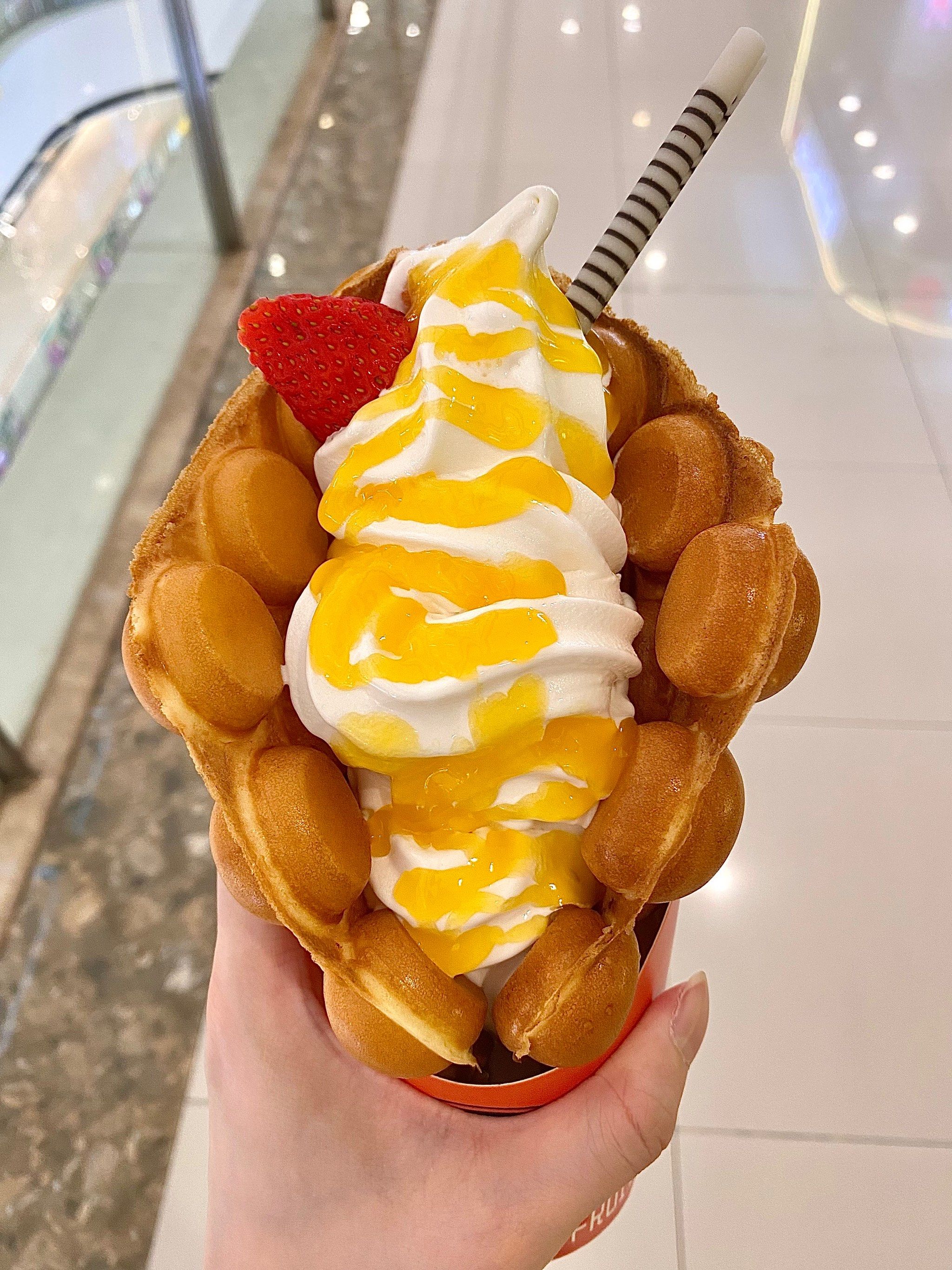 温州小吃冰激凌打蛋(美女吃冰激凌雪糕视频)