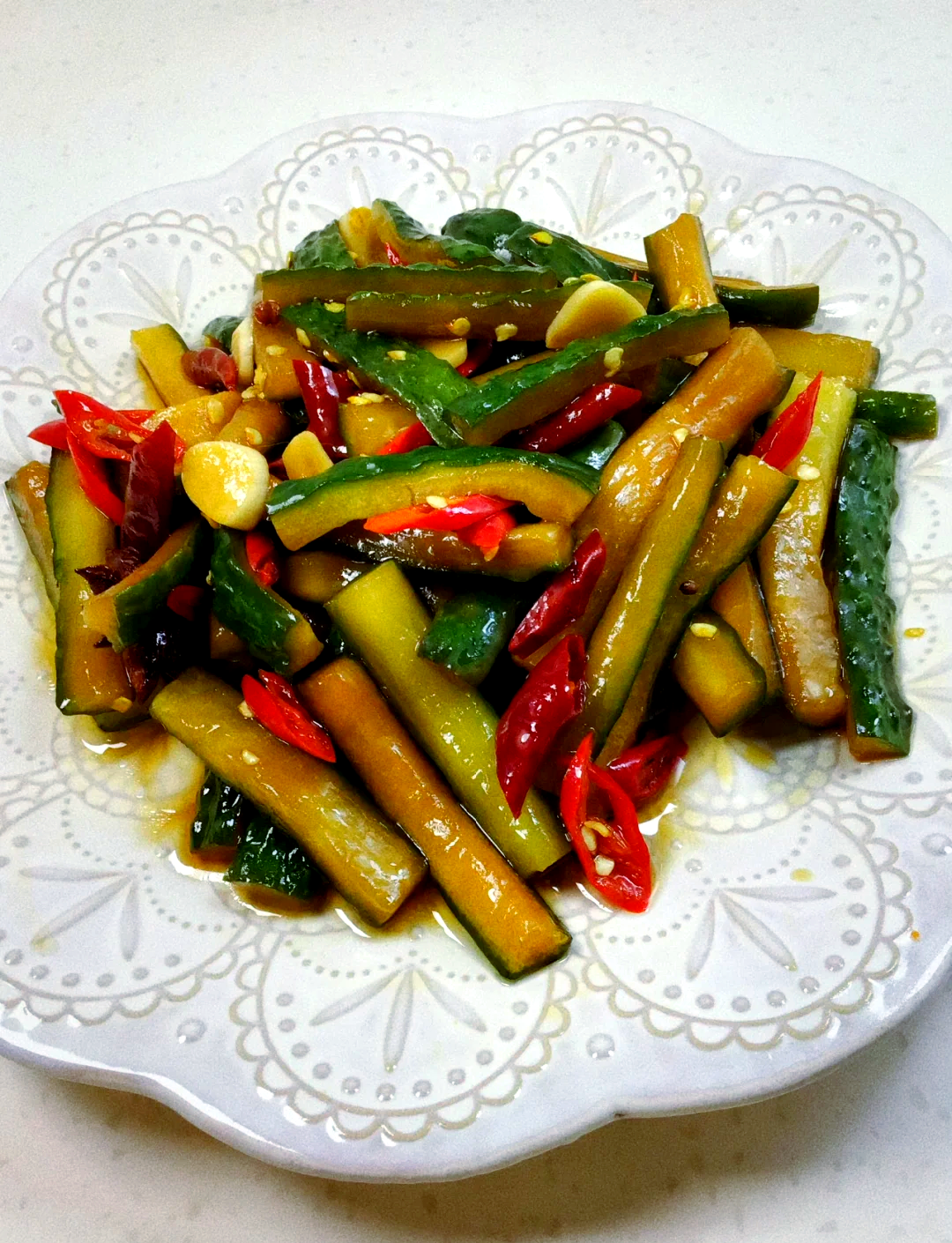 宿舍黄瓜凉菜(黄瓜凉菜造型) 宿舍黄瓜凉菜(黄瓜凉菜造型)