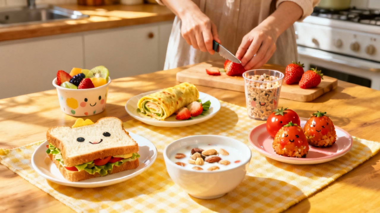 女童营养早餐图(儿童营养早餐一周菜谱图)
