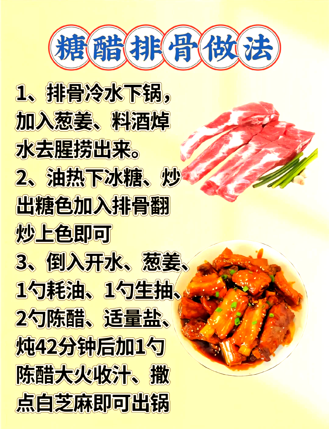 家常糖醋排骨的做法步骤(家常糖醋排骨简单做法视频教程)