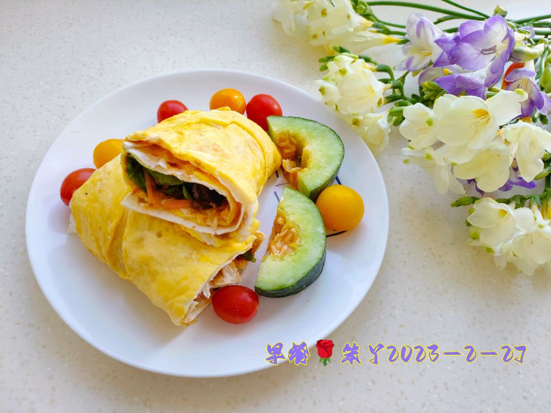 鸡蛋饼卷素菜(鸡蛋饼卷素菜好吃吗)