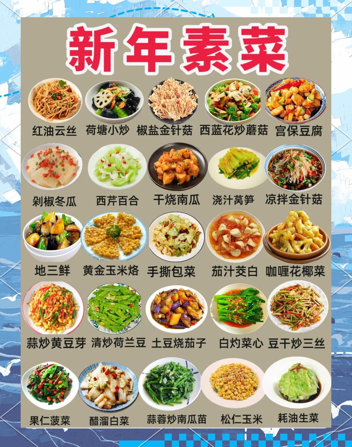 素菜菜谱大全目录(素菜菜谱名单)