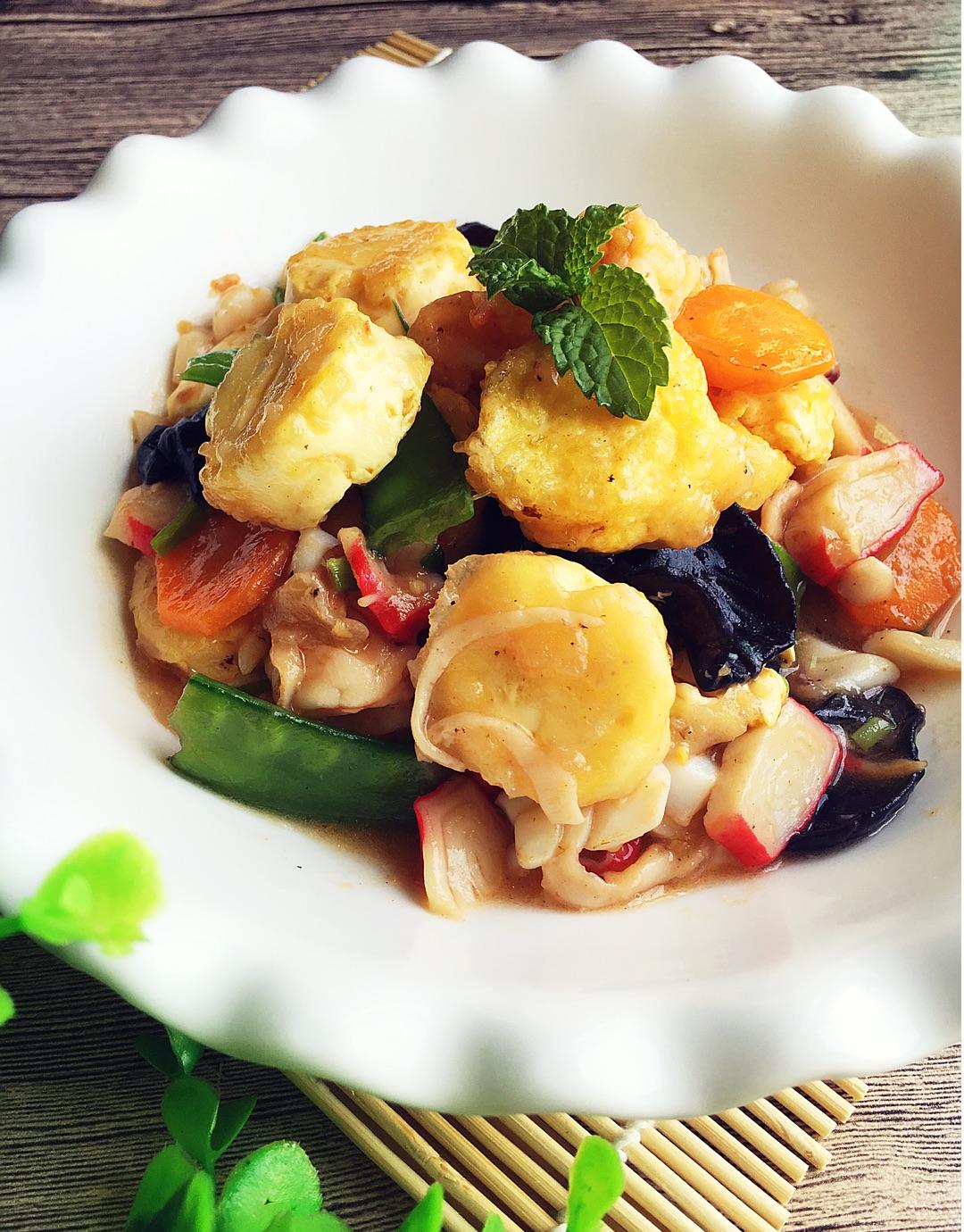 三鲜日本豆腐的家常做法(三鲜日本豆腐的家常做法和配料)