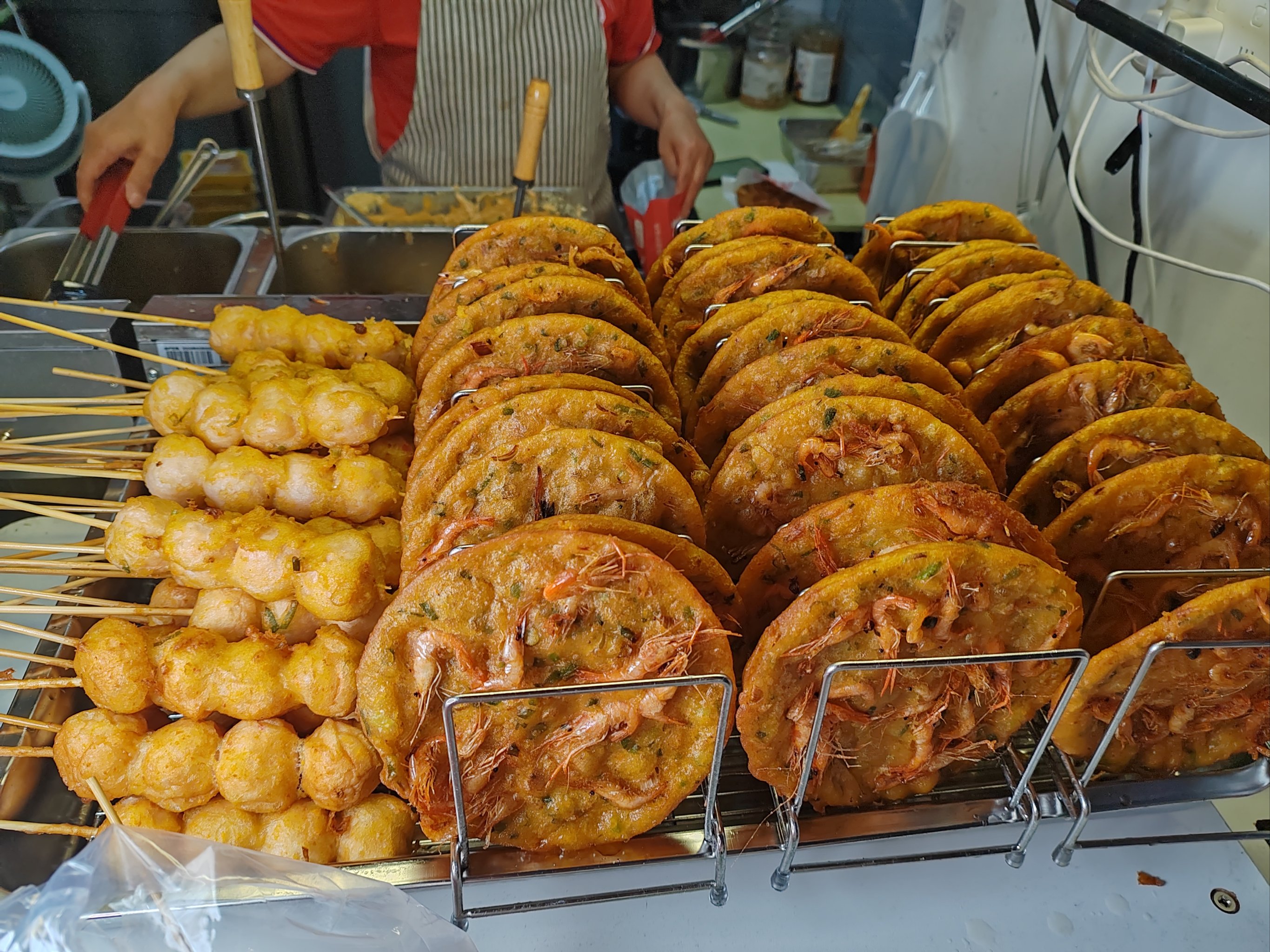 小吃煎虾饼(生煎虾饼)