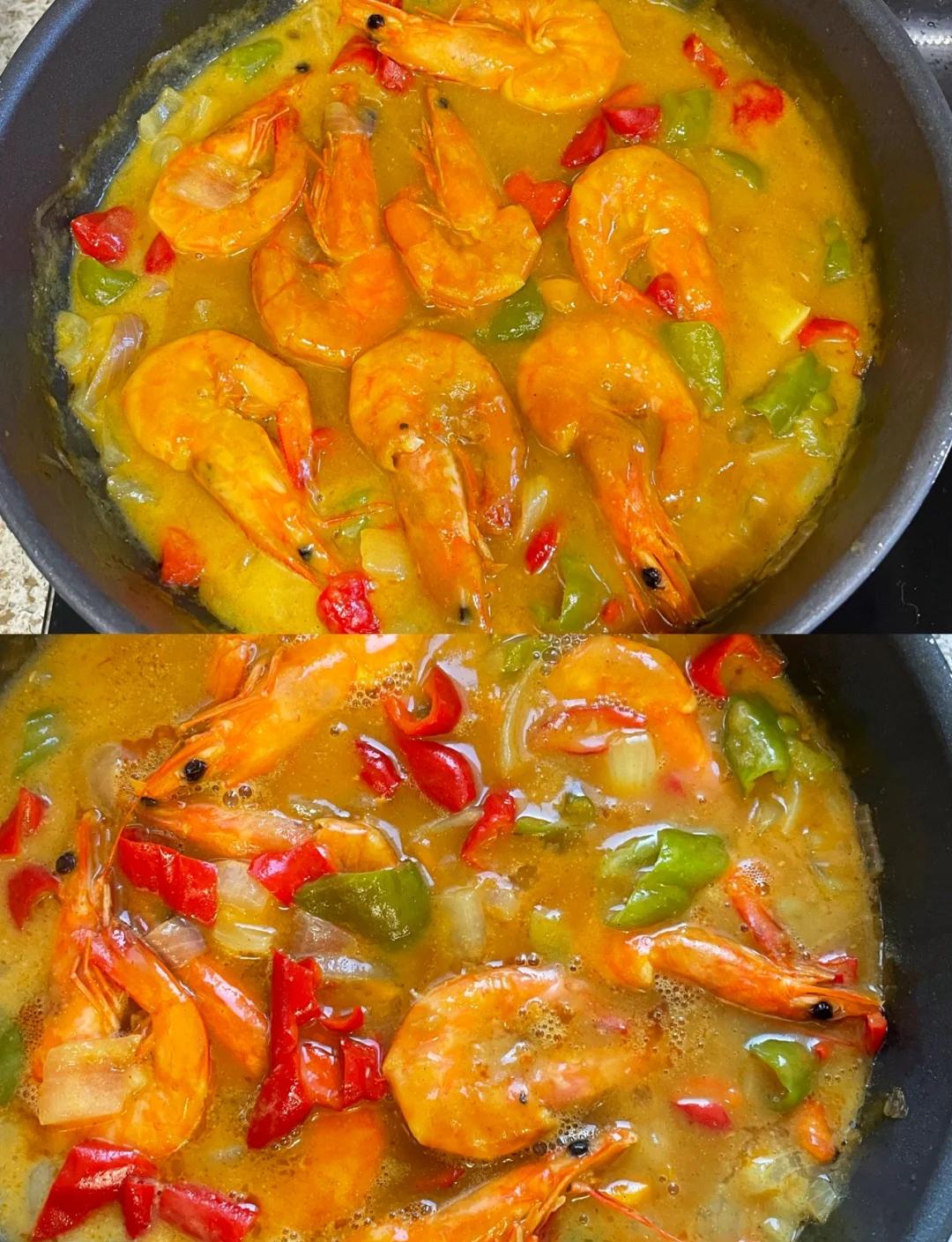 关于家常咖喱虾的做法的信息