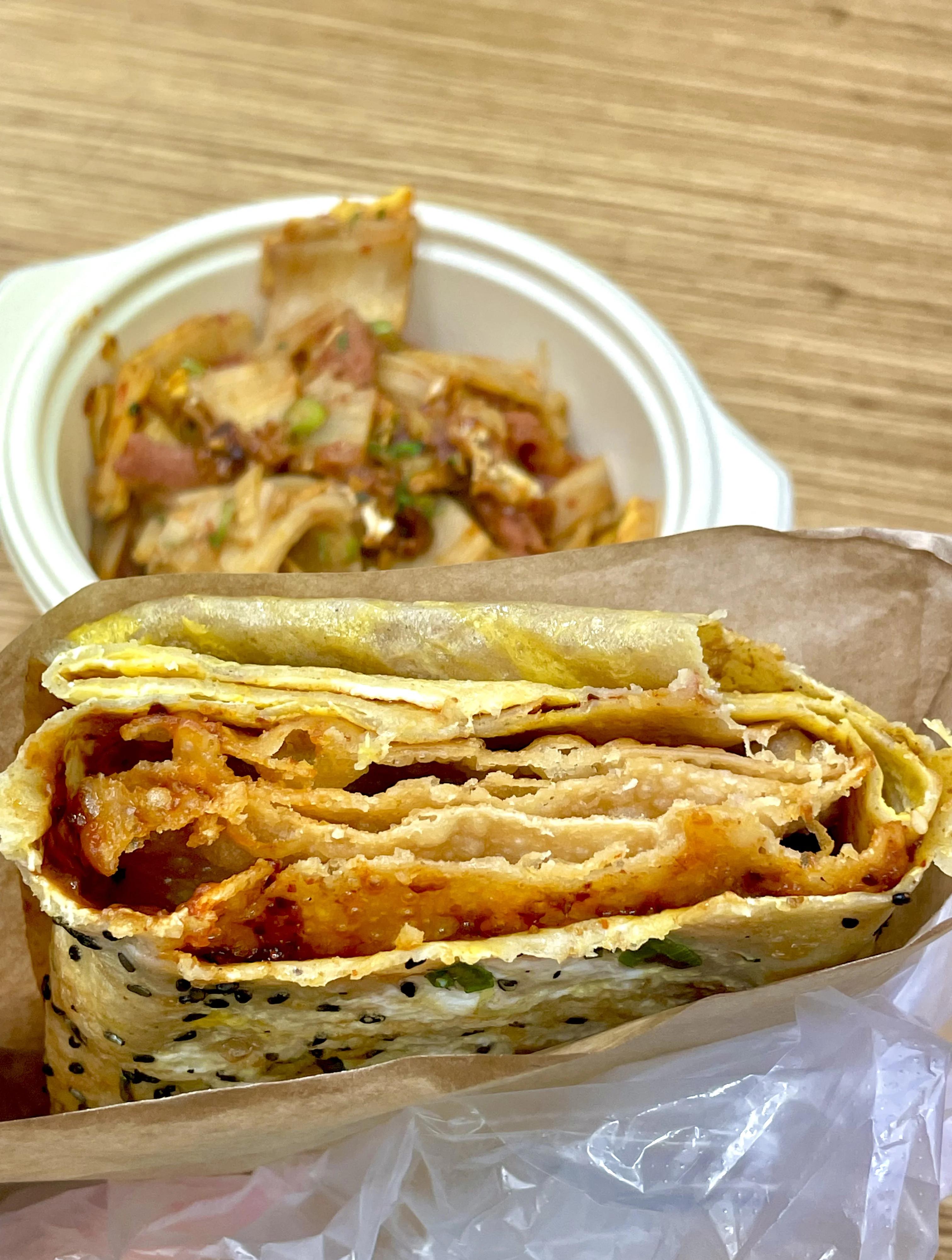 油煎小吃雪饼(煎饼油饼的做法)