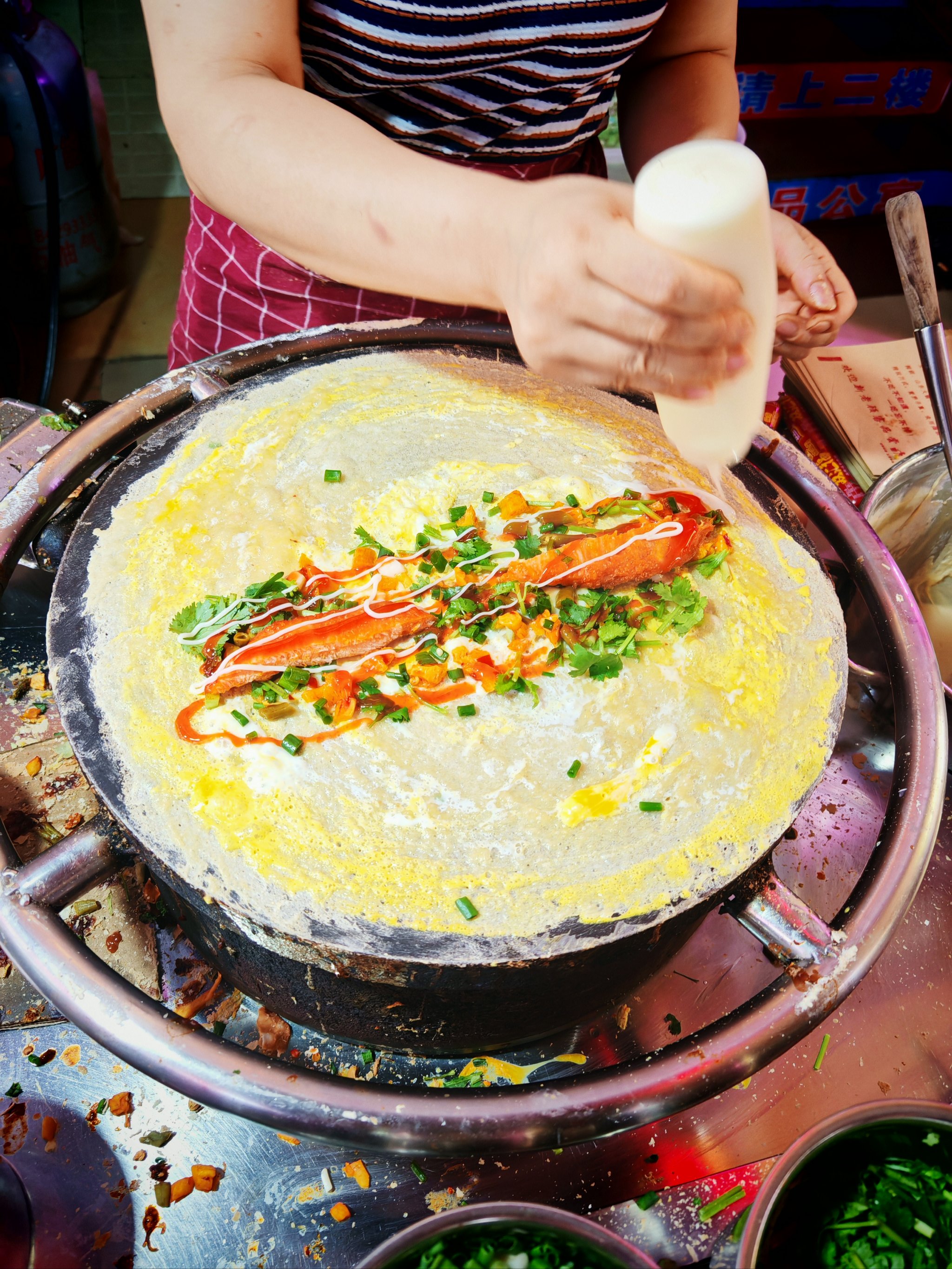 油煎小吃雪饼(煎饼油饼的做法)