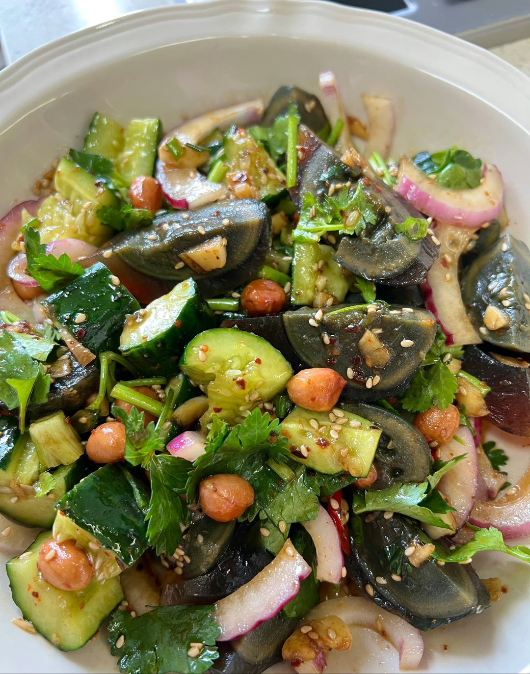 花生黄瓜拌凉菜(黄瓜花生米拌凉菜)