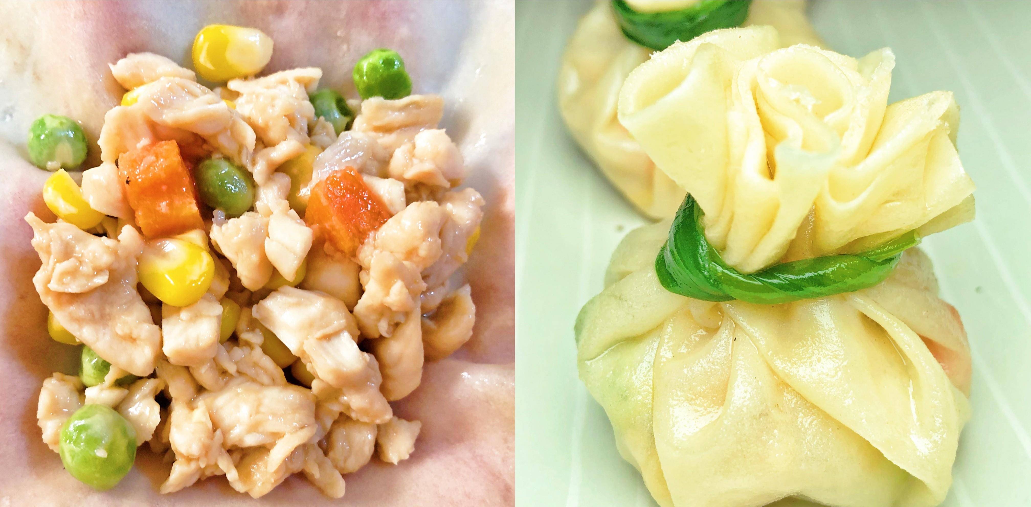 素菜饺子皮福袋(饺子皮福袋的做法)