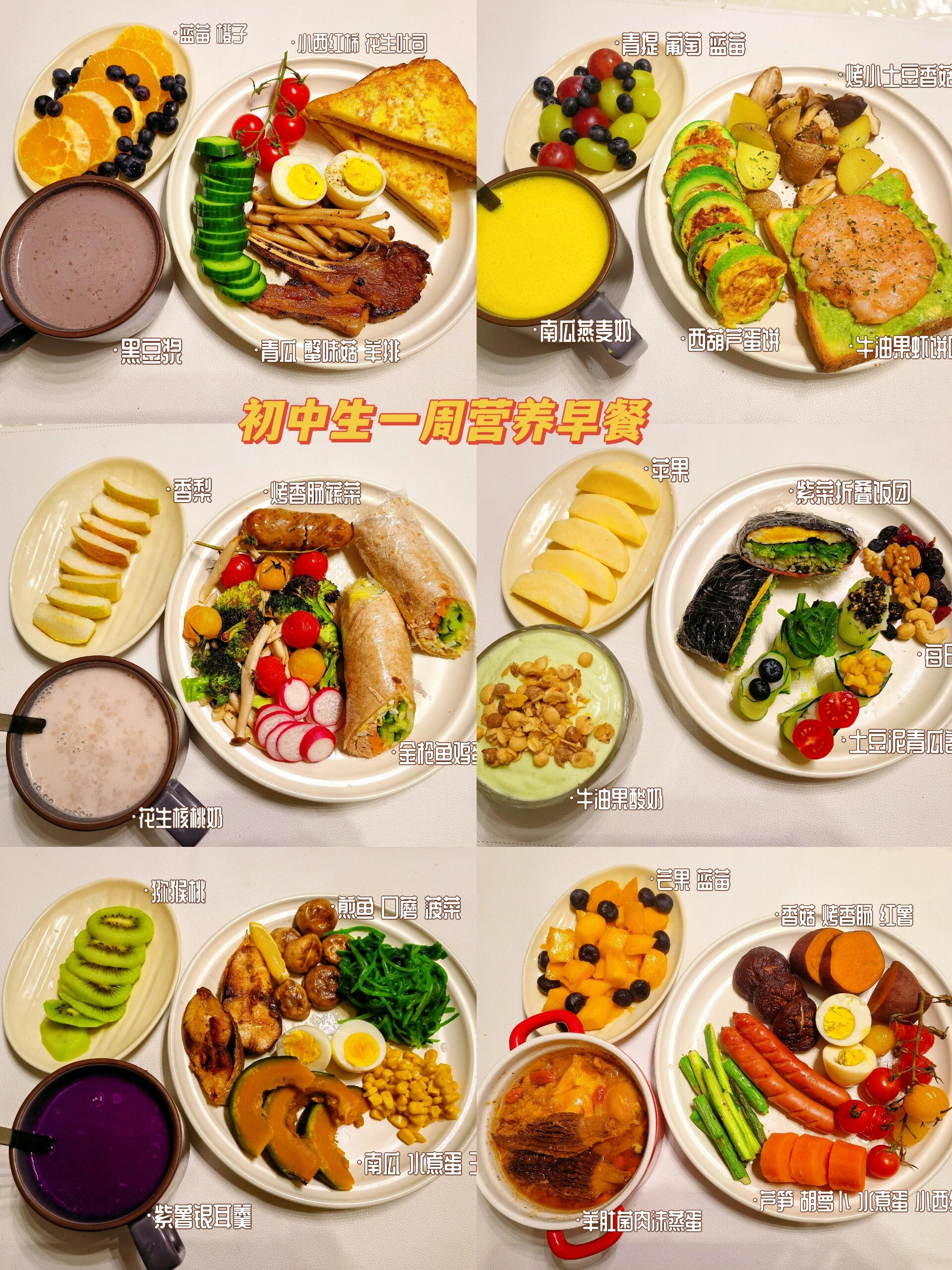 简单营养早餐大全(简单营养早餐大全视频)