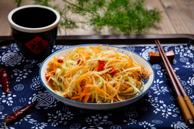 黄萝卜凉菜(萝卜黄瓜凉菜) 黄萝卜凉菜(萝卜黄瓜凉菜)