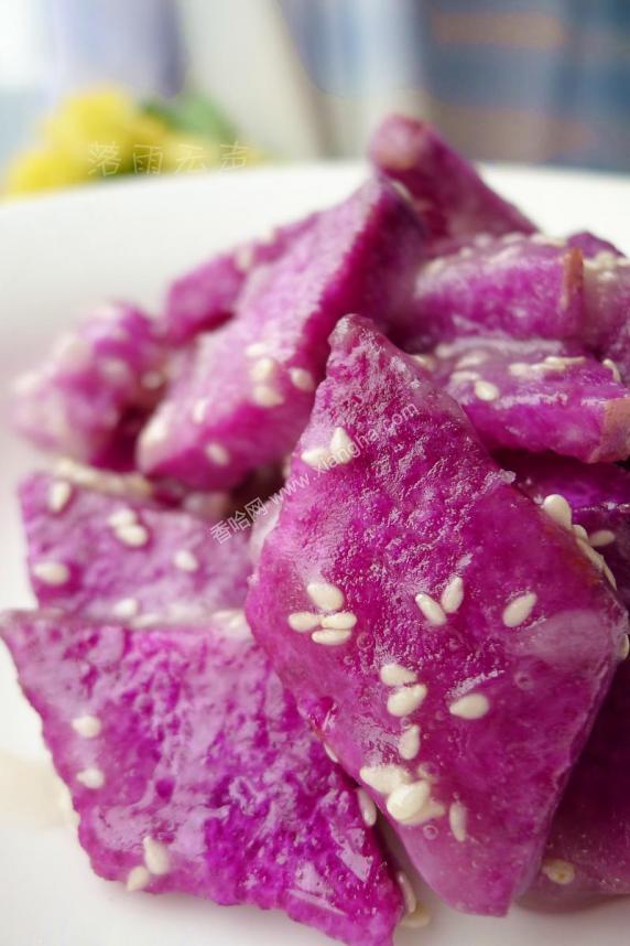 紫山药凉菜(紫山药做什么汤)