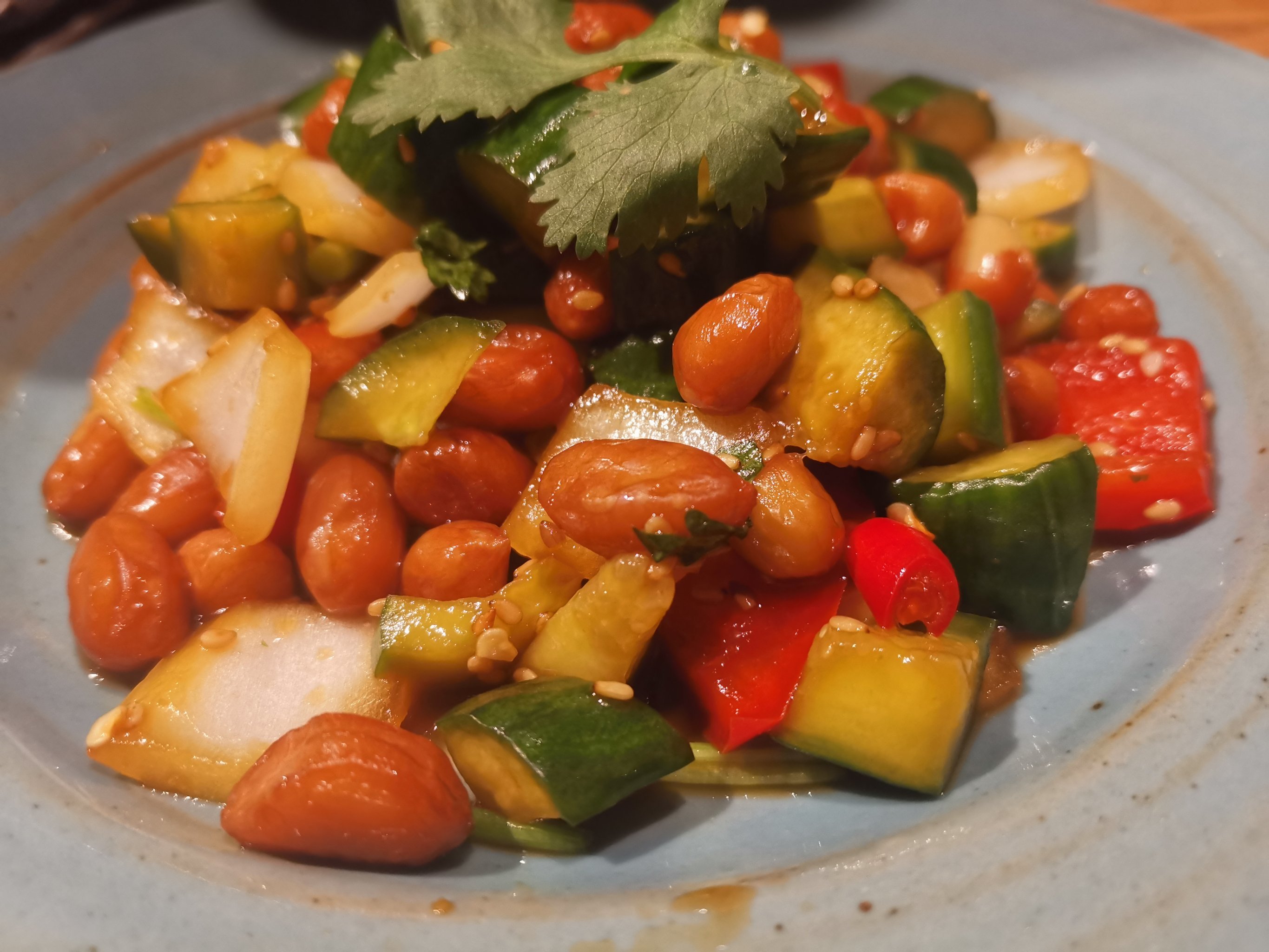 凉菜黄瓜花生米(凉菜黄瓜花生米的做法)